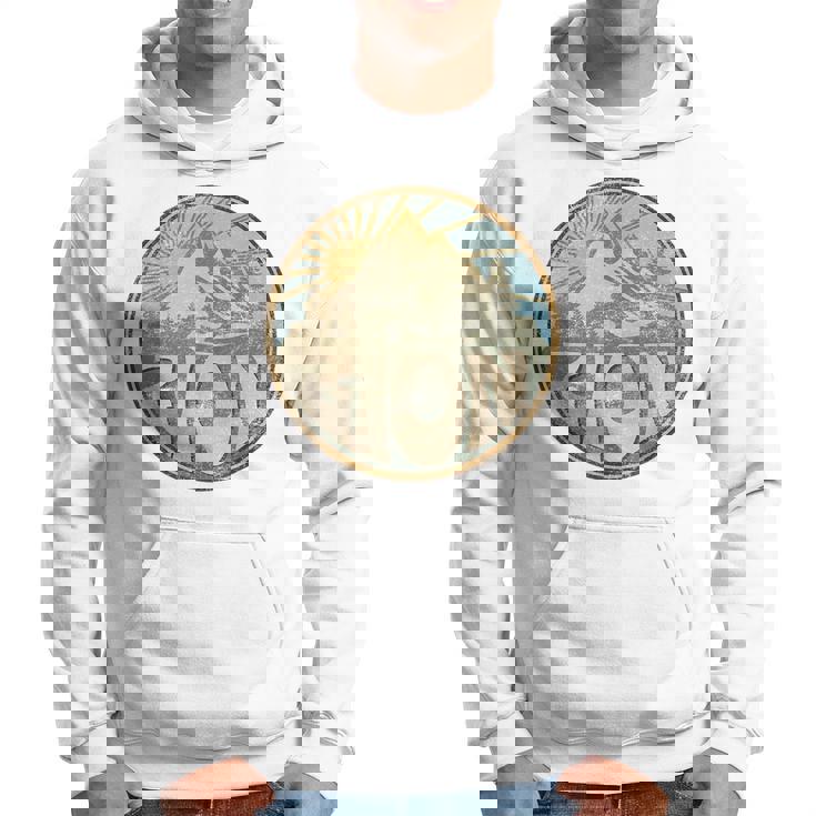 Zion National Park Utah Nature Mountains Hiking Outdoors  Hoodie