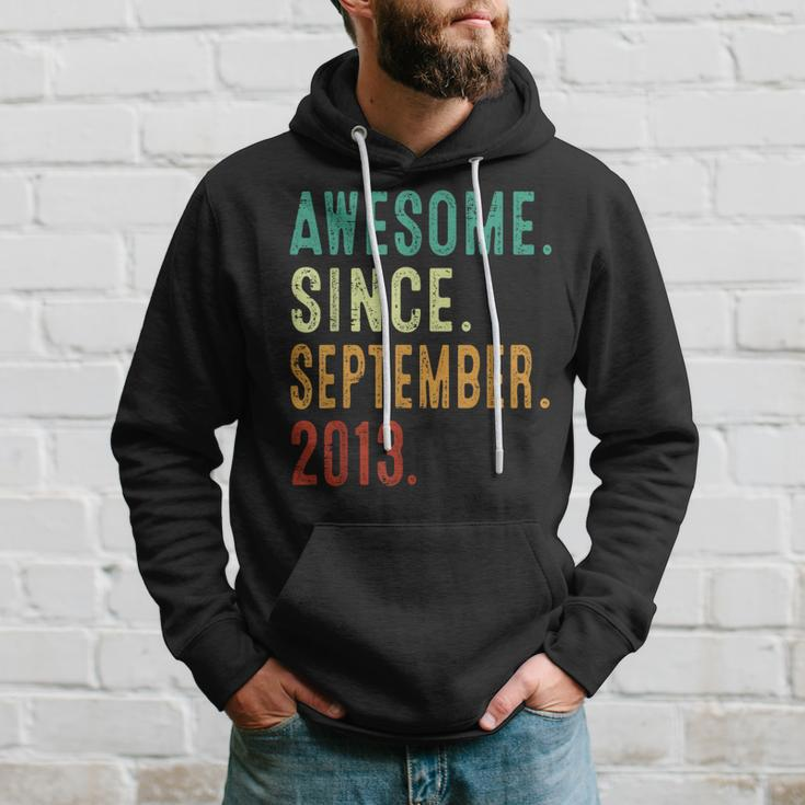 10 Year Old Awesome Since September 2013 10Th Birthday Hoodie Gifts for Him