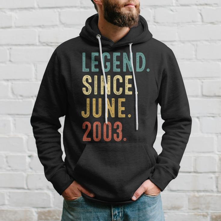 19 Years Old Gifts Legend Since June 2003 19Th Birthday Hoodie Gifts for Him