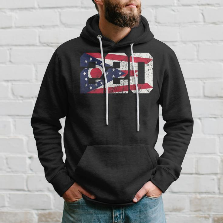 220 Area Code Flag Of Ohio State Vintage Hoodie Gifts for Him