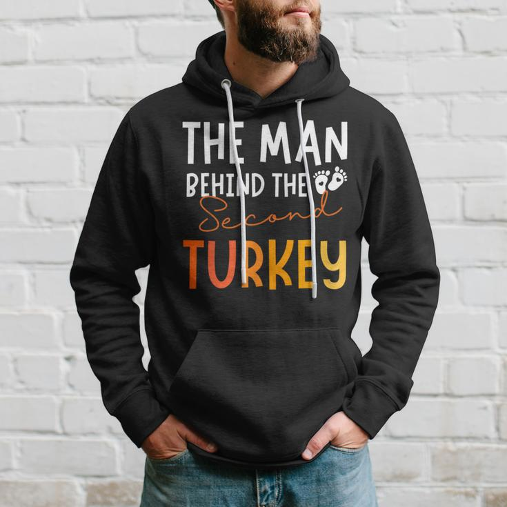 2Nd Pregnancy Announcement Thanksgiving Dad Turkey Baby 2023 Hoodie Gifts for Him