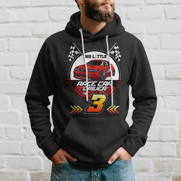 3 Year Old Race Car Birthday 3Rd Racing Party Racing Funny Gifts Hoodie Gifts for Him