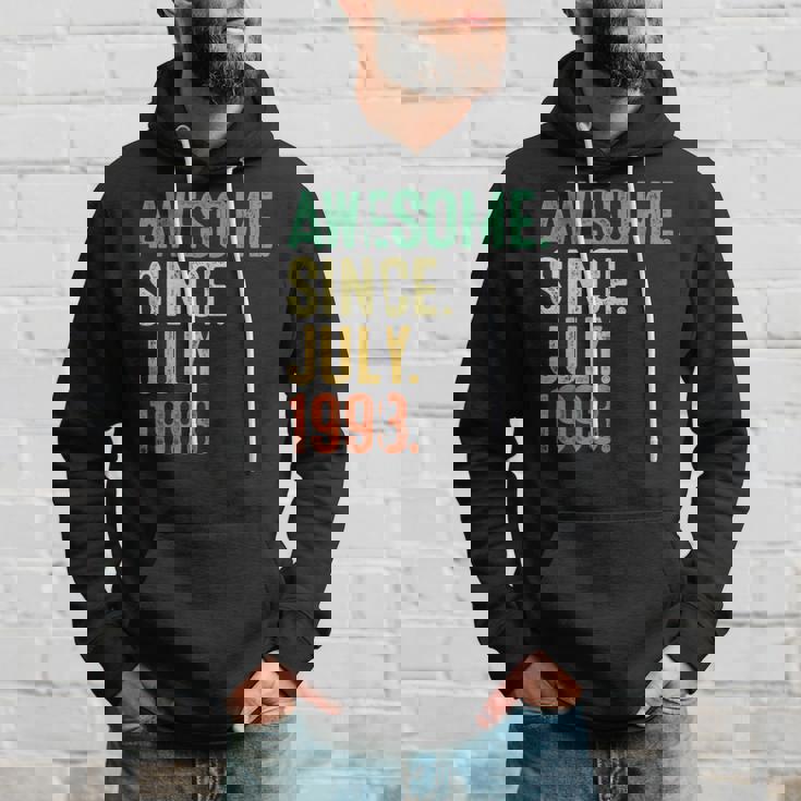 30 Year Old Awesome Since July 1993 30Th Birthday 30Th Birthday Funny Gifts Hoodie Gifts for Him