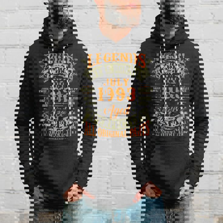 30 Year Old Awesome Since July 1993 30Th Birthday Gift 30Th Birthday Funny Gifts Hoodie Gifts for Him