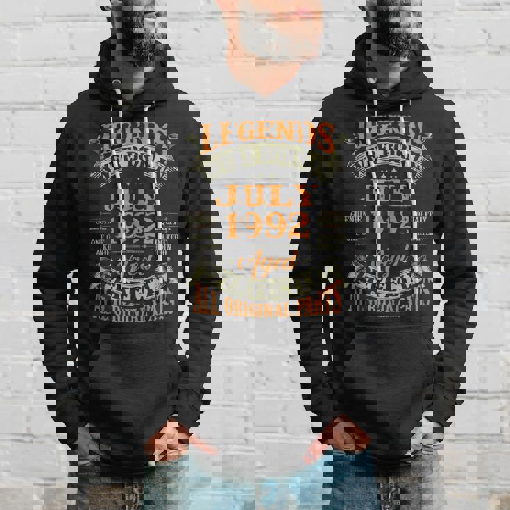30Th Birthday Gift Legends Born In July 1992 30 Years Old 30Th Birthday Funny Gifts Hoodie Gifts for Him