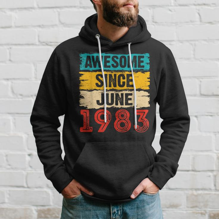 40 Year Old Awesome Since June 1983 40Th Birthday Gifts Hoodie Gifts for Him