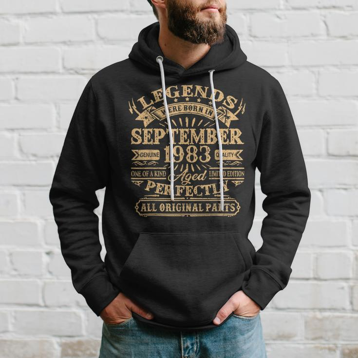 40Th Birthday Decoration Legends Born In September 1983 Hoodie Gifts for Him