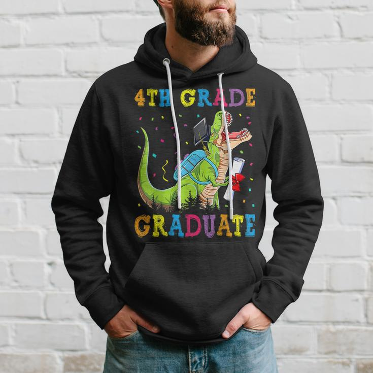 4Th Grade Graduate Dinosaur Trex 4Th Grade Graduation Hoodie Gifts for Him