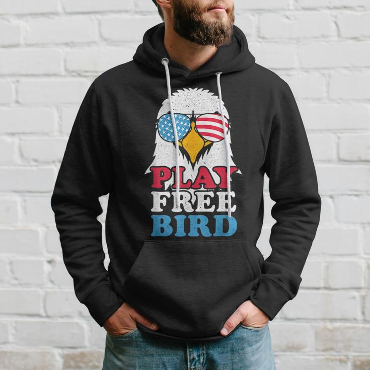 4Th Of July American Flag Bald Eagle Mullet Play Free Bird Hoodie Gifts for Him
