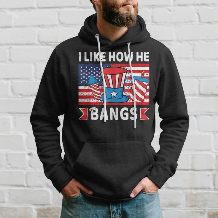 4Th Of July I Like How He Bangs Fireworks Funny Couple Hoodie Gifts for Him
