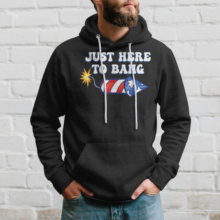 4Th Of July Just Here To Bang Firecracker Hoodie Gifts for Him