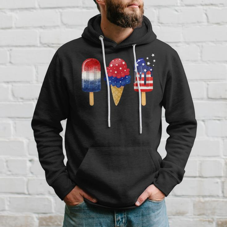4Th Of July Popsicle American Flag Patriotic Summer Boy Girl Hoodie Gifts for Him