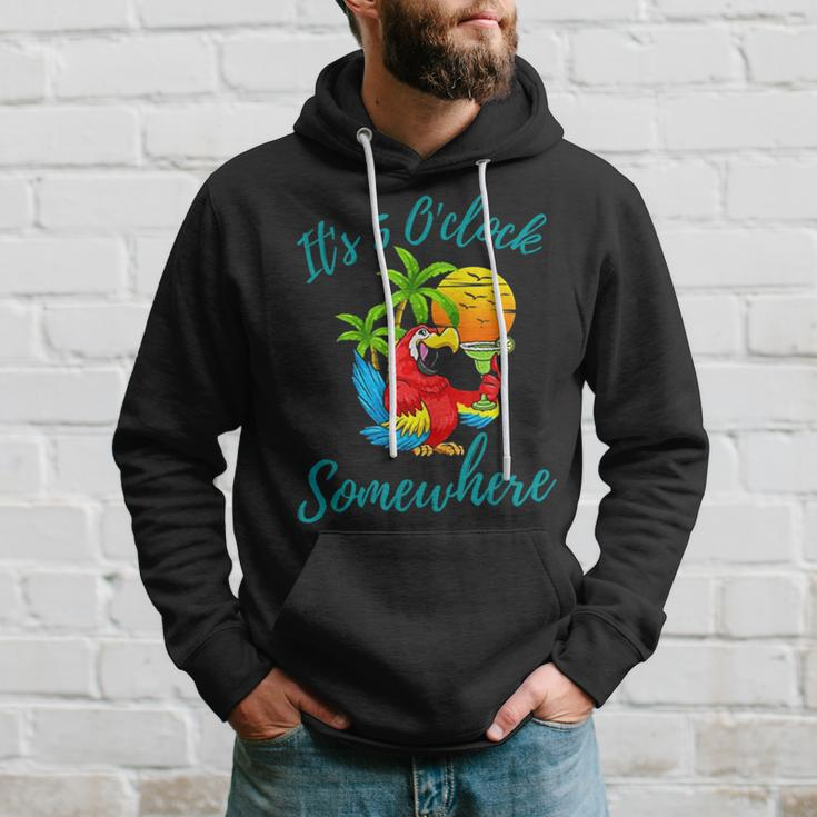 It Is 5 O'clock Somewhere Drinking Parrot Hoodie Gifts for Him