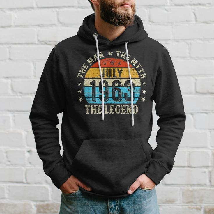 59 Year Old The Man Myth Legend July 1963 59Th Birthday Hoodie Gifts for Him