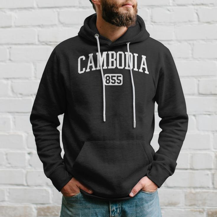 855 Country Area Code Cambodia Cambodian Pride Hoodie Gifts for Him