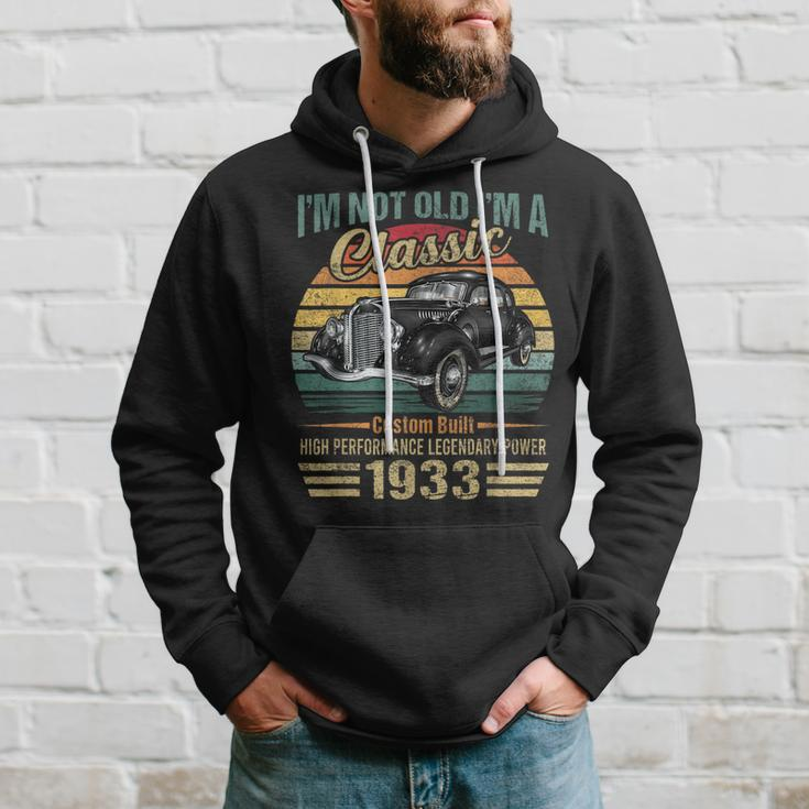 90 Year Old Vintage 1933 Classic Car 90Th Birthday Gifts Hoodie Gifts for Him