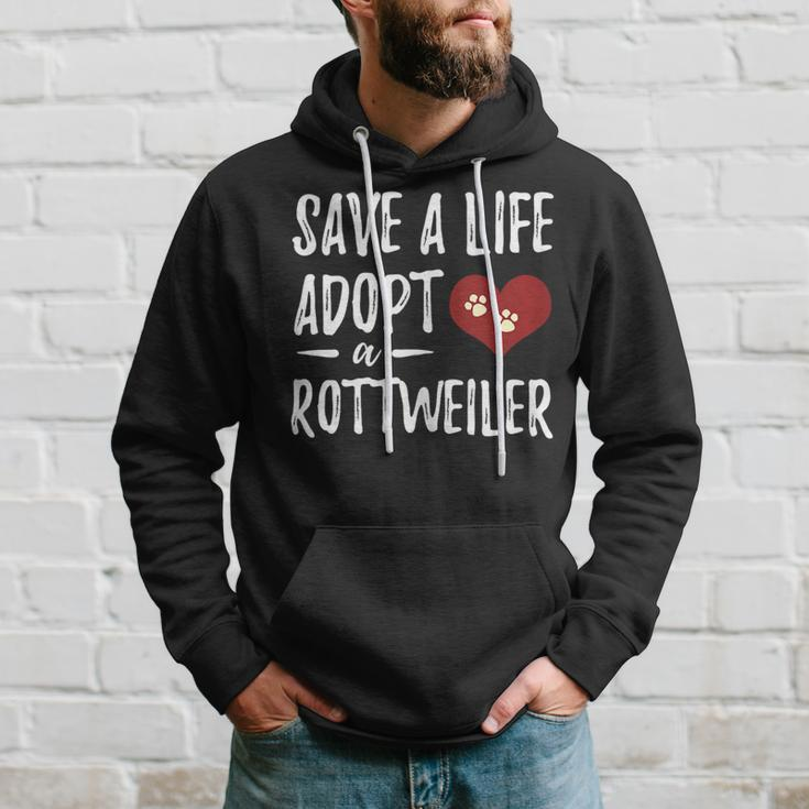 Adopt A Rottweiler Funny Rescue Dog Hoodie Gifts for Him