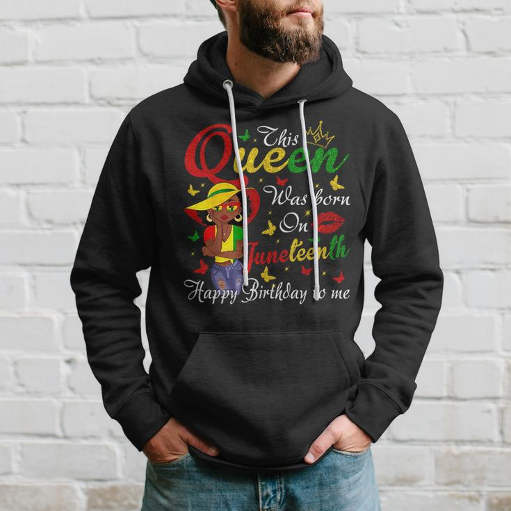 African American Black Queen Happy Birthday Junenth Hoodie Gifts for Him