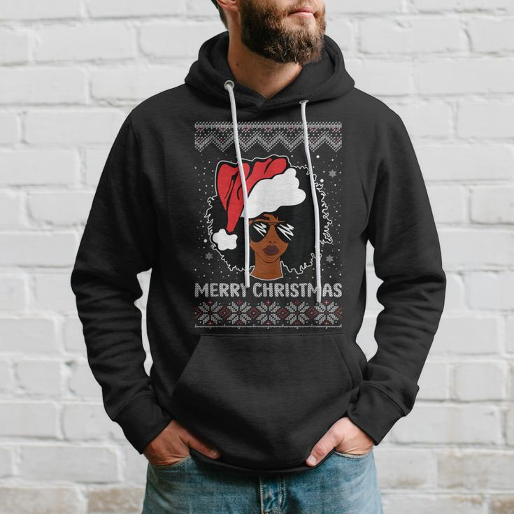 African American Woman Ugly Christmas Sweater Pajama Hoodie Gifts for Him