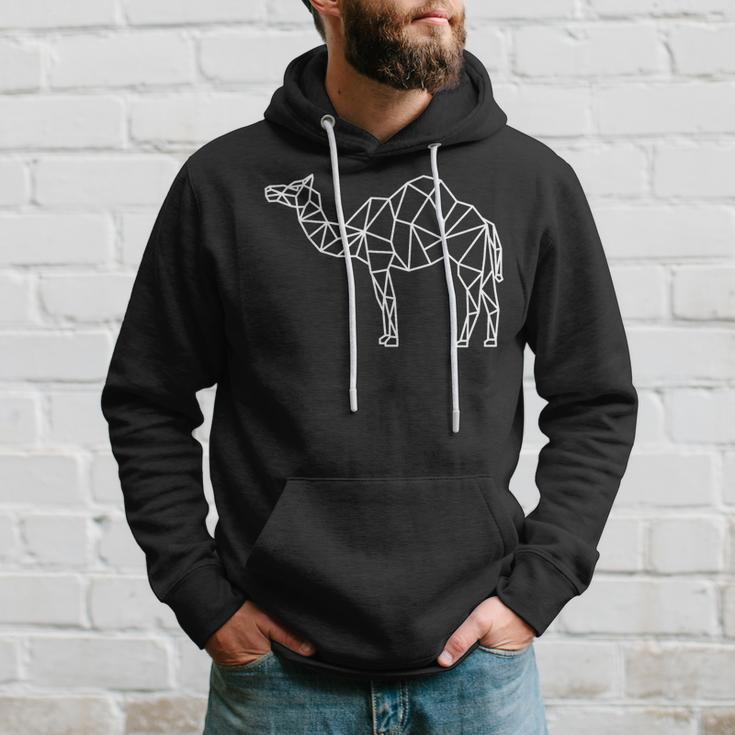 African Camel Safari Low Poly Graphic Hoodie Gifts for Him