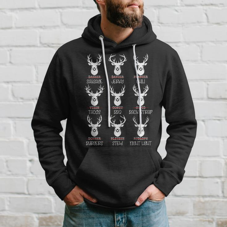 All Of Santas Reindeer For Food As Seen By Hunter Bbq Grill Hoodie Gifts for Him