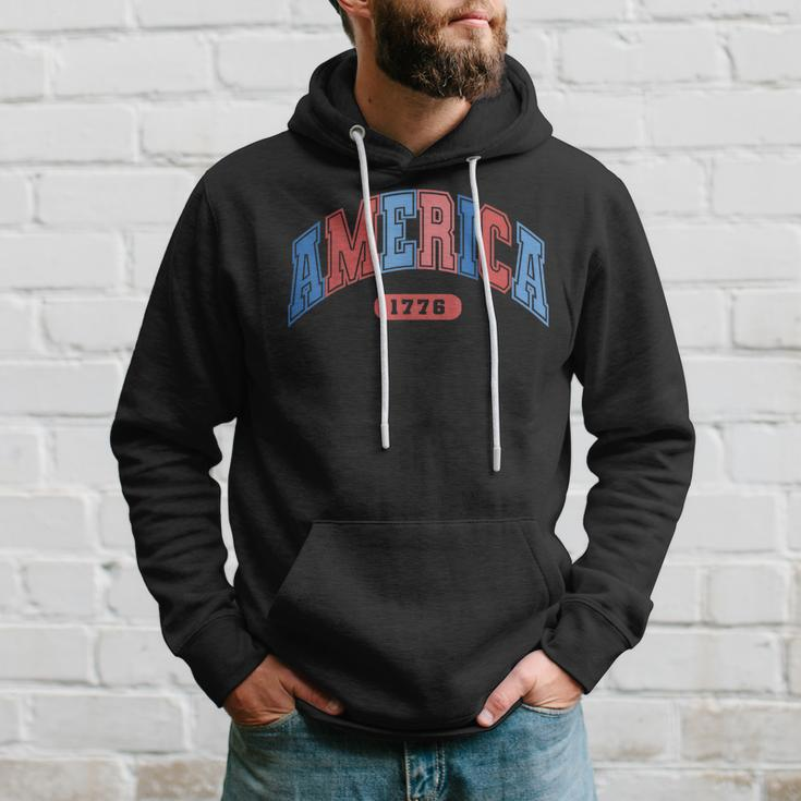America 4Th Of July Retro Usa Memorial Day America Baseball Hoodie Gifts for Him