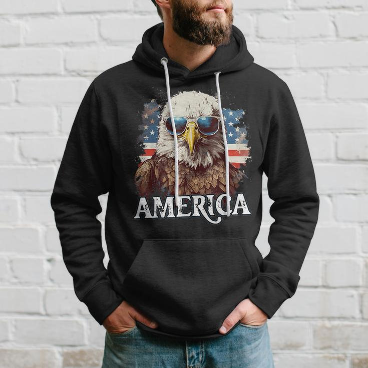 America Patriotic Eagle 4Th Of July American Flag Hoodie Gifts for Him