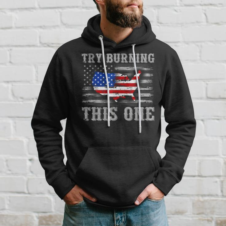 American Flag Try Burning This One Hoodie Gifts for Him