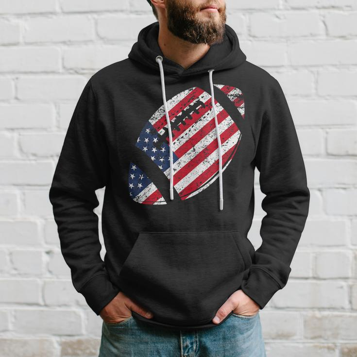 American Football 4Th July American Flag Patriotic Gift Hoodie Gifts for Him