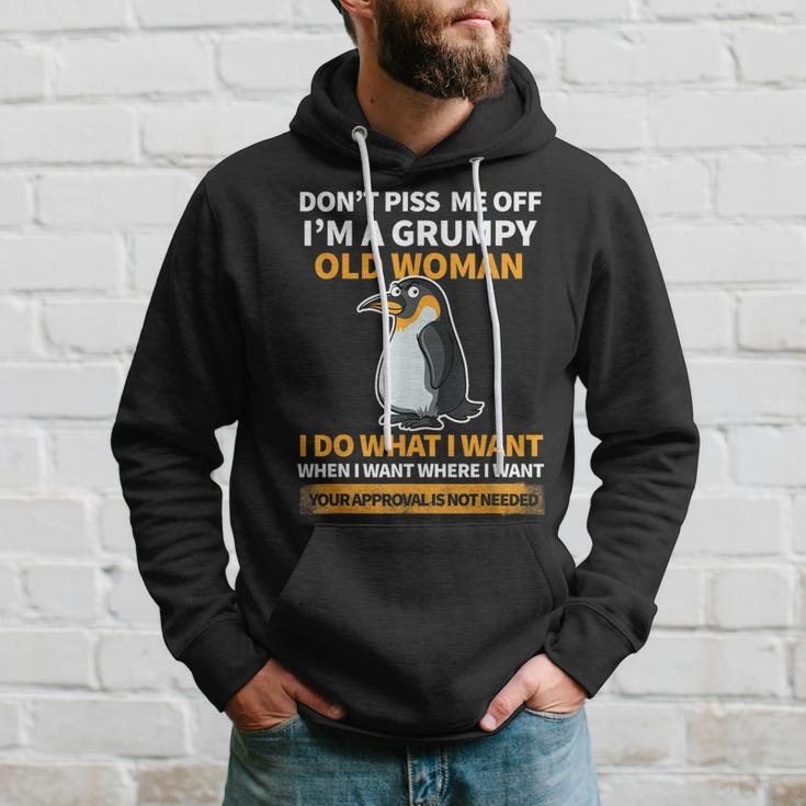 Angry Penguin Im A Grumpy Old Woman I Do What I Want Hoodie Gifts for Him