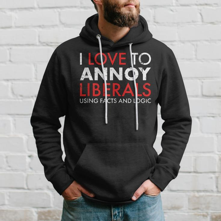 Annoy Liberals Using Facts Logic Republican 45 Trump 2020 Hoodie Gifts for Him