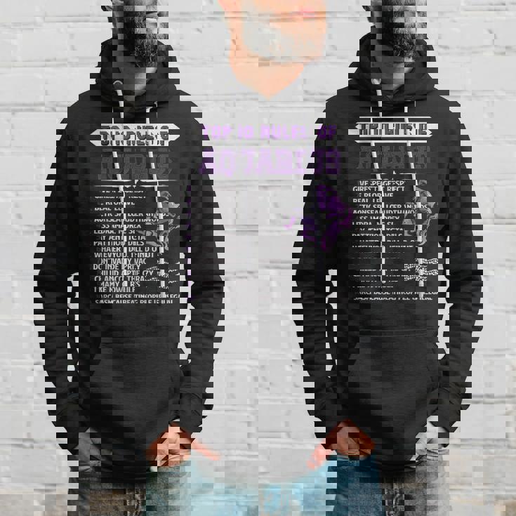 Aquarius Zodiac Birthday Top 10 Rules Of Aquarius Hoodie Gifts for Him