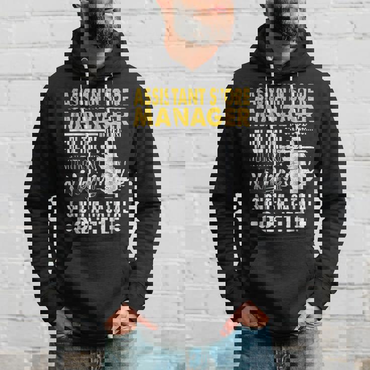 Assistant Store Manager Hearts Ninja Actual Job Title Hoodie Gifts for Him