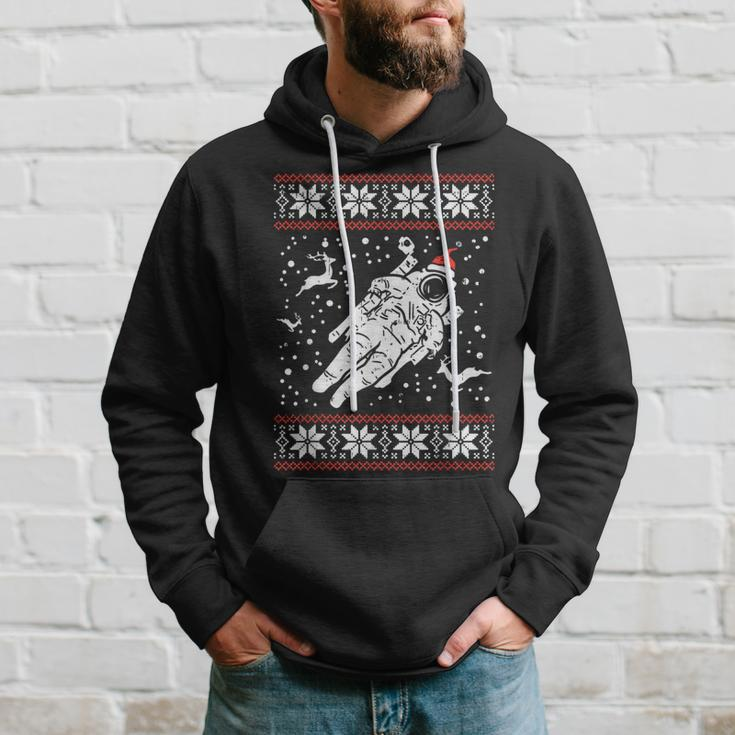 Astronaut Ugly Christmas Sweater Xmas Space Lover Boys Pj Hoodie Gifts for Him