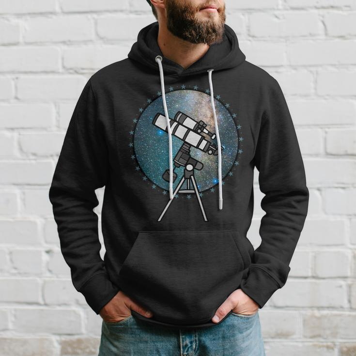 Astronomy Telescope Night Sky Observation Galaxy Hoodie Gifts for Him