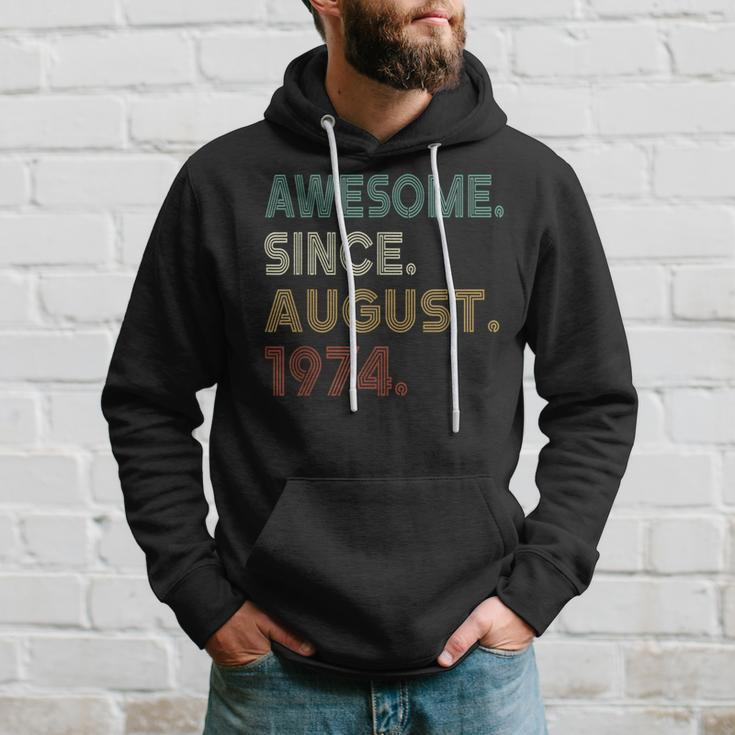 Awesome Since August 1974 49Th Birthday 49 Years Old Hoodie Gifts for Him