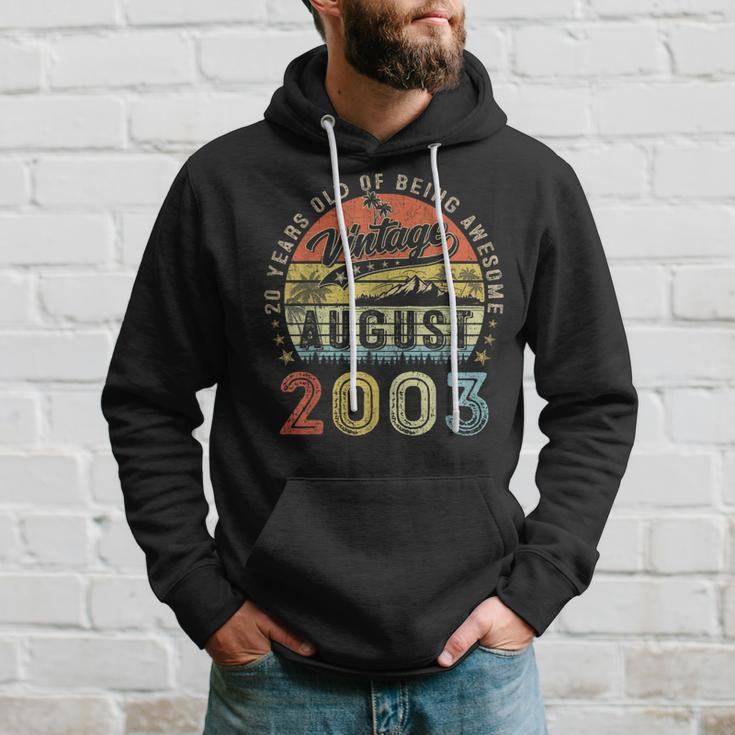 Awesome Since August 2003 Vintage 20Th Birthday Hoodie Gifts for Him