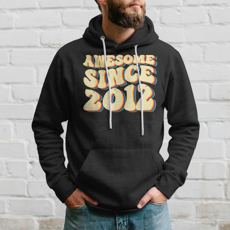 Awesome Since 2012 Groovy 11 Year Old 11Th Birthday Gift Hoodie Gifts for Him