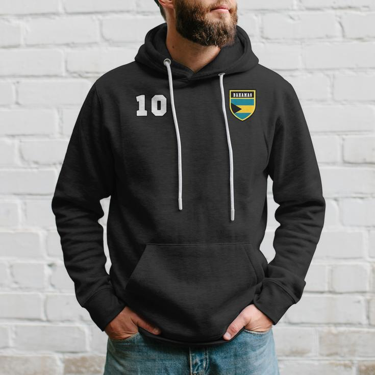 Bahamas Number 10 Soccer Flag Football Hoodie Gifts for Him