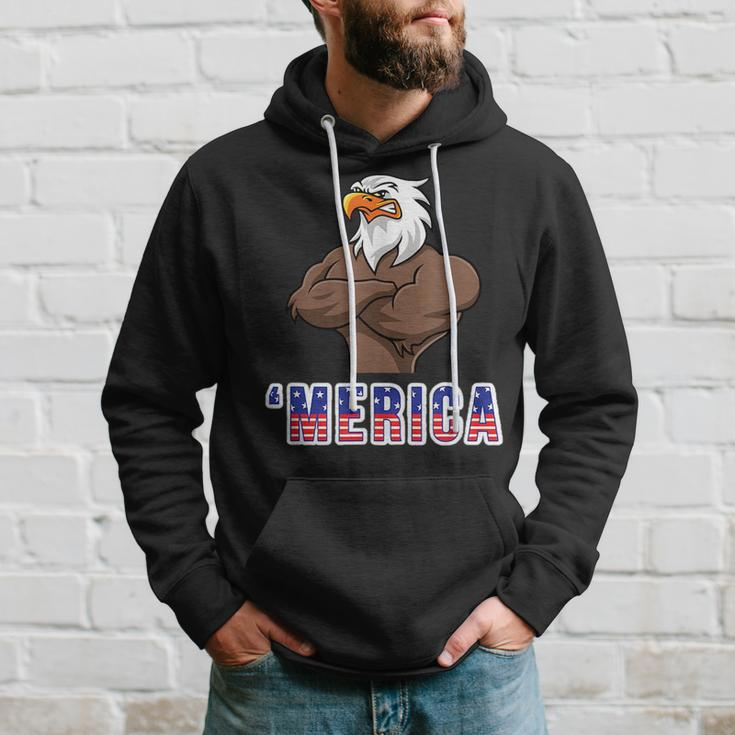 Bald Eagle Merica - Patriotic America Usa 4Th Of July Hoodie Gifts for Him