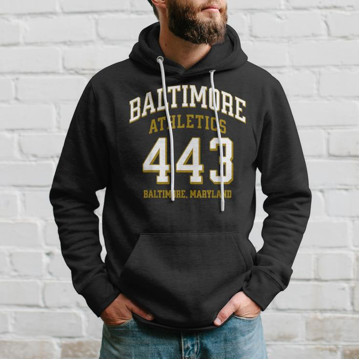 Baltimore Athletics 443 Baltimore Md For 443 Area Code Hoodie Gifts for Him
