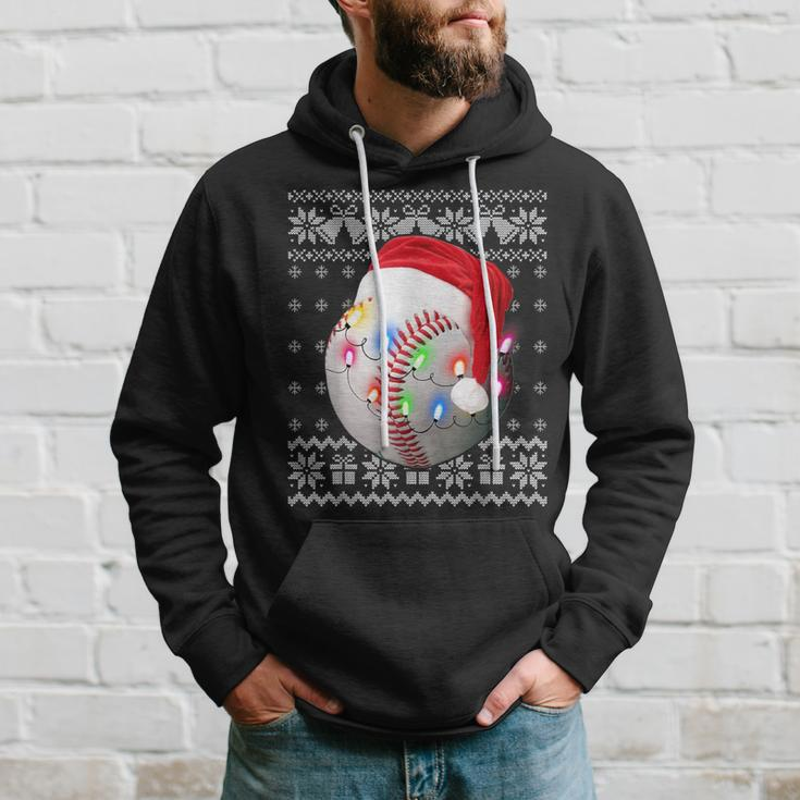 Baseball Christmas Ugly Christmas Sweater Hoodie Gifts for Him