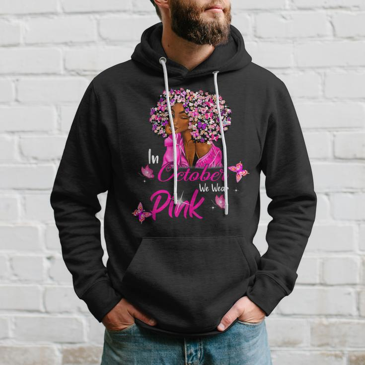 Bc Breast Cancer Awareness In October We Wear Pink Black Women Cancer Hoodie Gifts for Him
