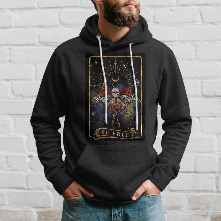 Be Free Tarot Card Vintage Halloween Occult Skull Horror Tarot Funny Gifts Hoodie Gifts for Him