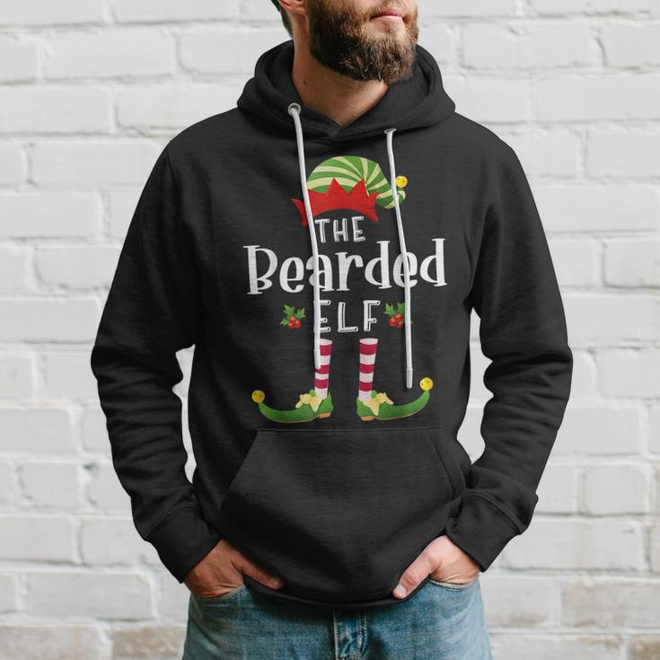 Bearded Christmas Elf Matching Pajama X-Mas Party Hoodie Gifts for Him