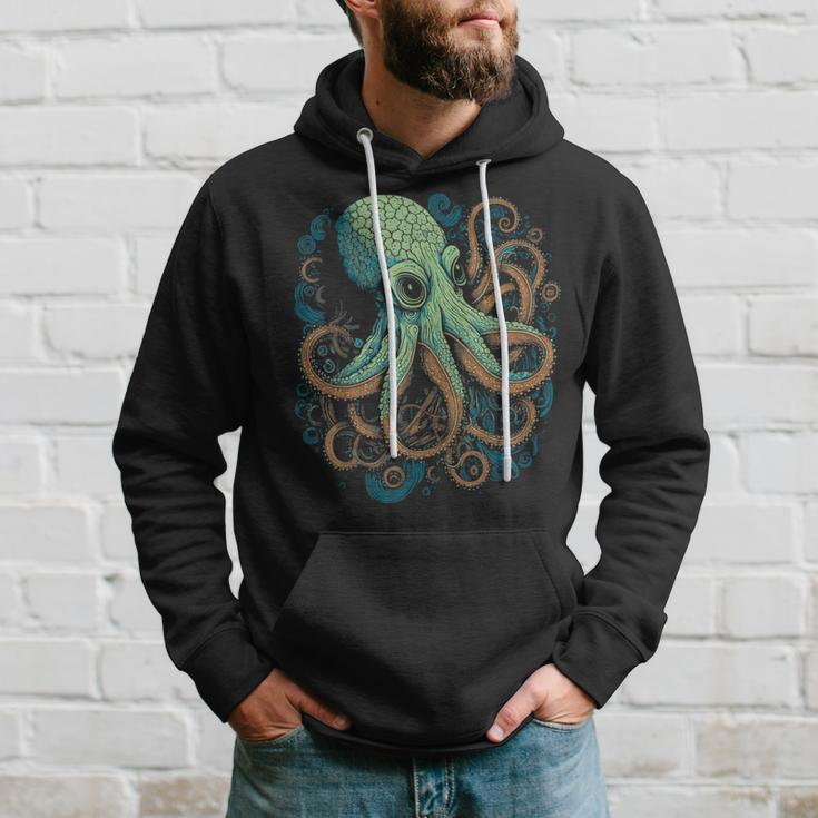 Beautiful Octopus Ocean Animal Lover Artistic Graphic Hoodie Gifts for Him