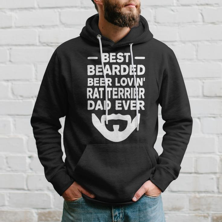 Beer Best Bearded Beer Lovin Rat Terrier Dad Fathers Day Funny Hoodie Gifts for Him