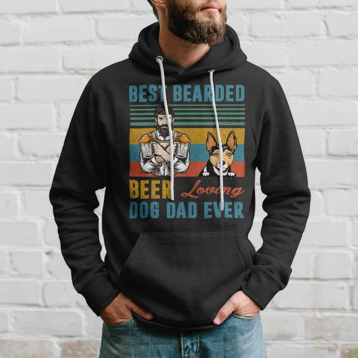 Beer Best Bearded Beer Loving Dog Dad Rat Terrier Personalized Hoodie Gifts for Him