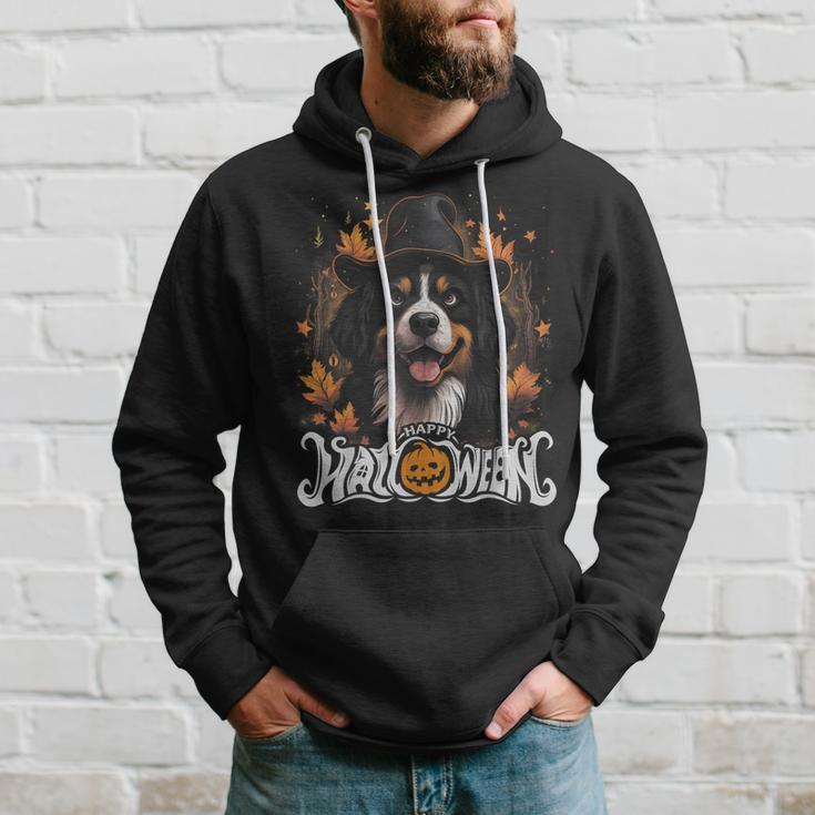 Bernese Mountain Dog Halloween Costume Pumpkin Witch Hoodie Gifts for Him