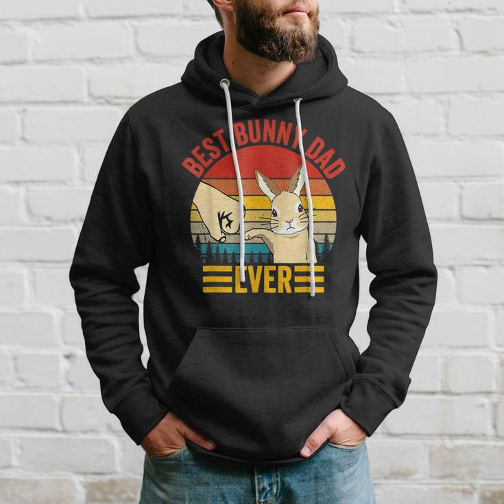 Best Bunny Dad Ever Vintage Rabbit Lover Father Day Gift For Mens Hoodie Gifts for Him